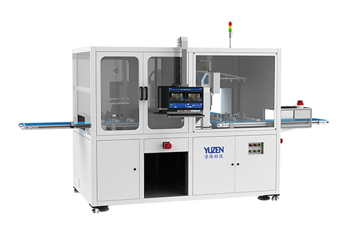 In-mold labeling detection stacking machine